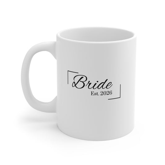 Bride Est. 2026 Ceramic Coffee Mug – Bridal Shower Gift & Newlywed Keepsake (11oz)